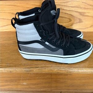 Vans Black and Gray High-Top Sneakers